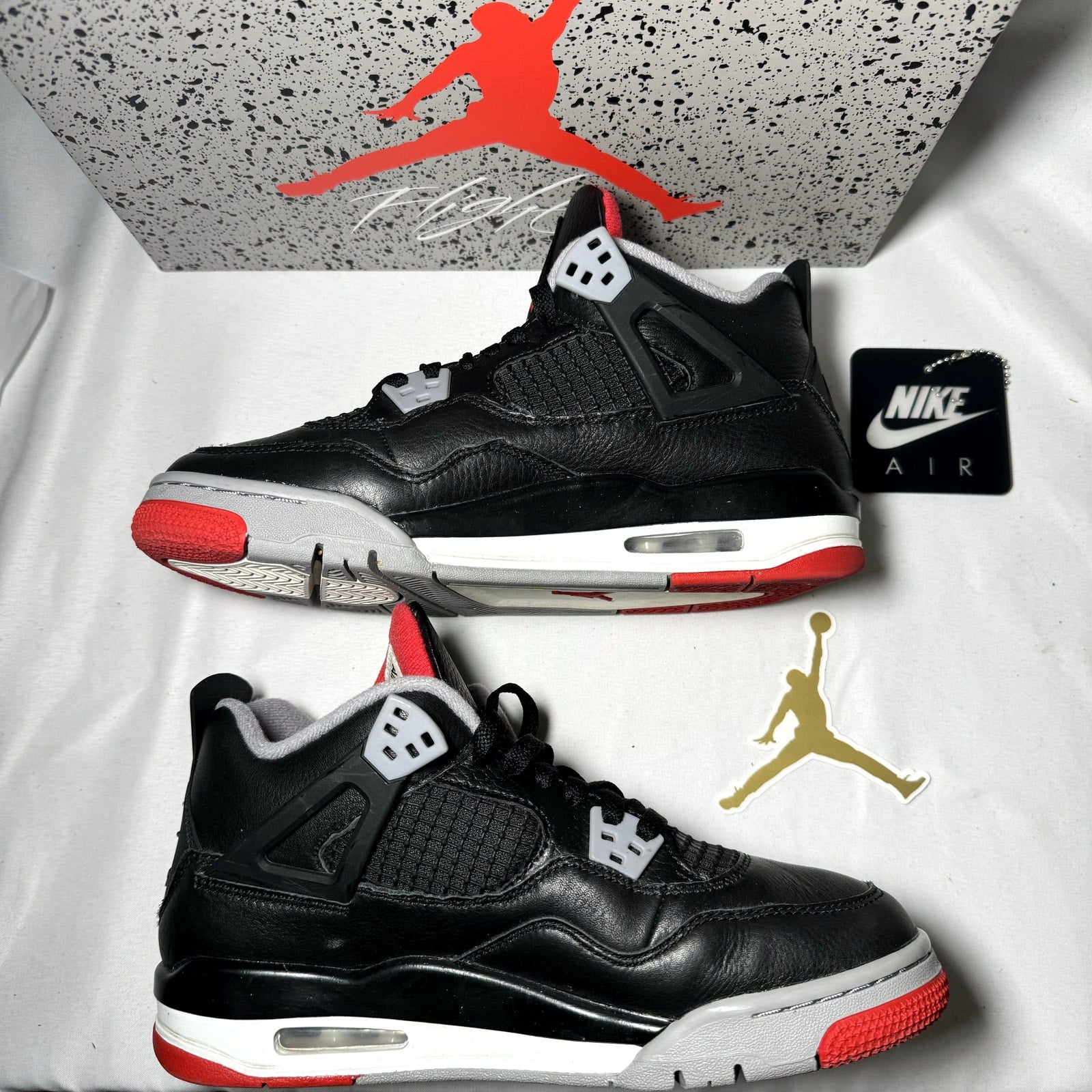 Air Jordan 4 Retro GS Bred Reimagined Kids Shoes - Size 6.5