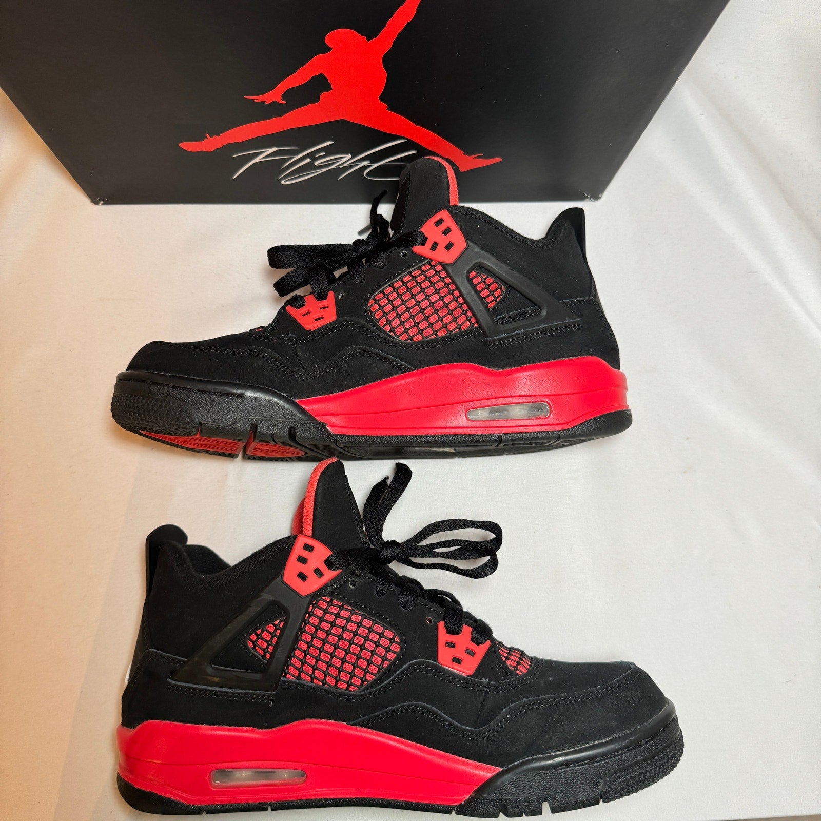 Air Jordan 4 Retro GS Red Thunder Kids Shoes - Size 6.5