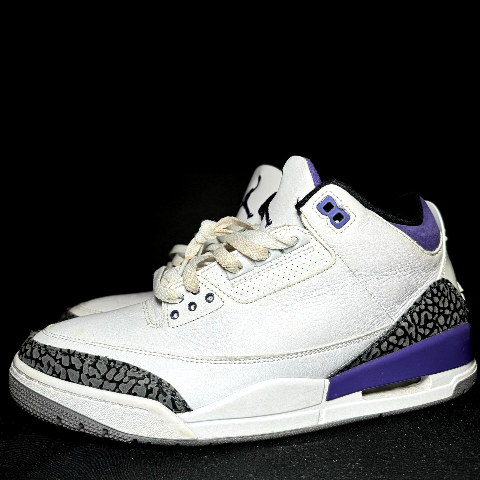 Air Jordan 3 Retro Dark Iris Men's Shoes - Size 10.5