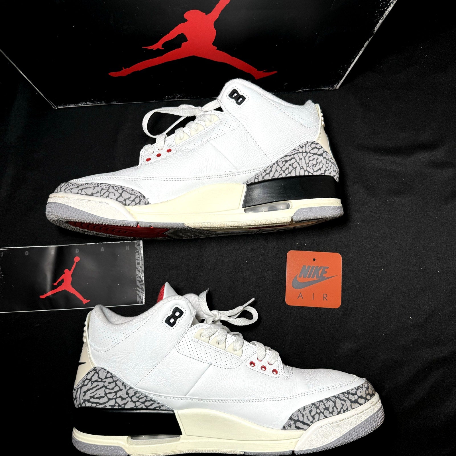 Air Jordan 3 Retro White Cement Reimagined Men's Shoes - Size 12