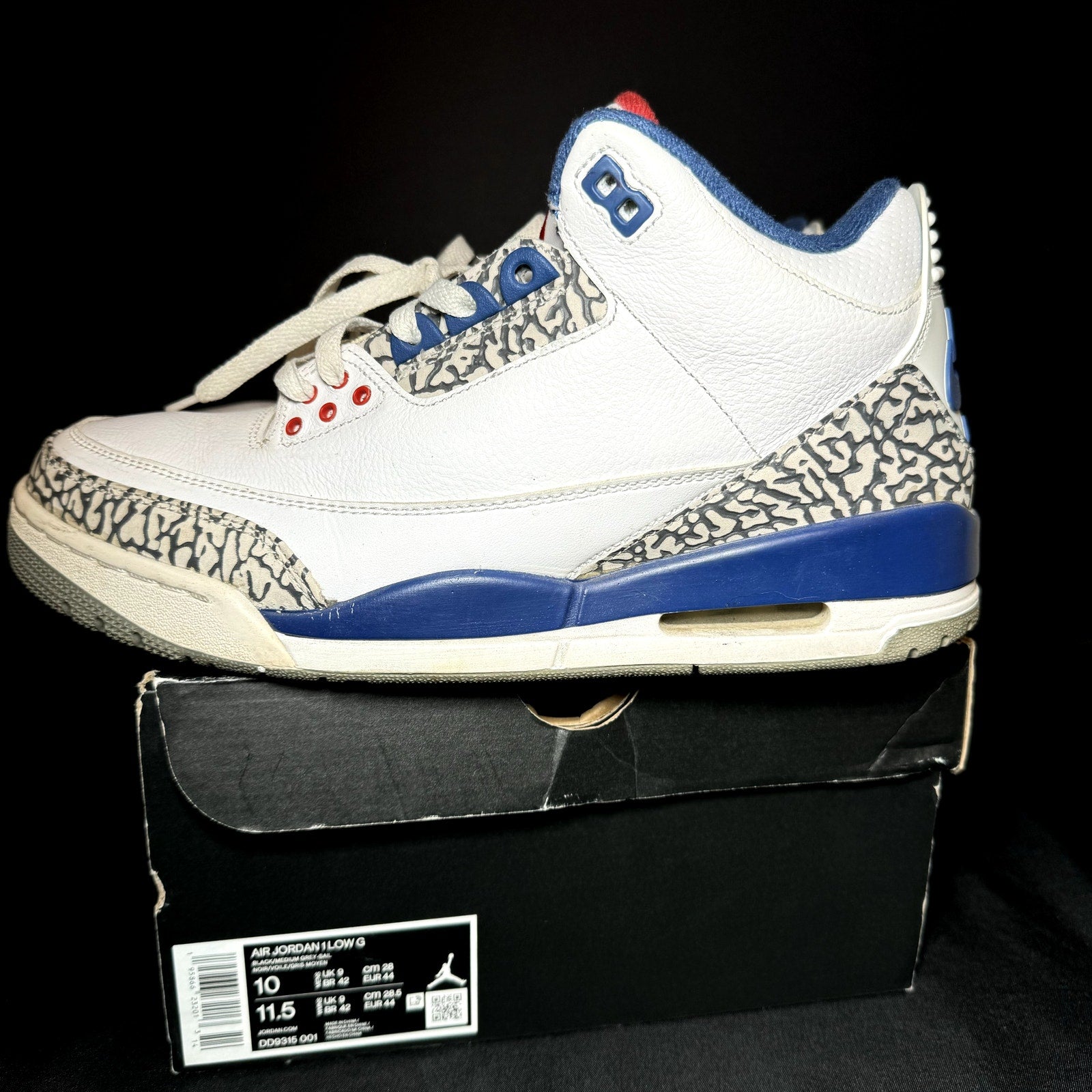 Air Jordan 3 Retro OG True Blue 2016 Men's Shoes - Size 10