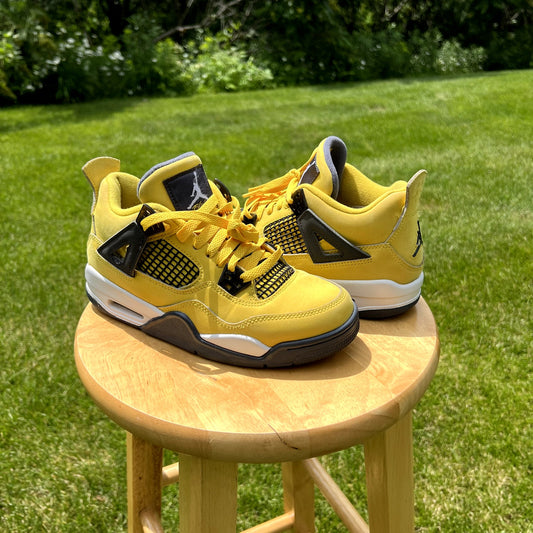 Air Jordan 4 Retro GS Lightning 2021 Kids Shoes - Size 5.5