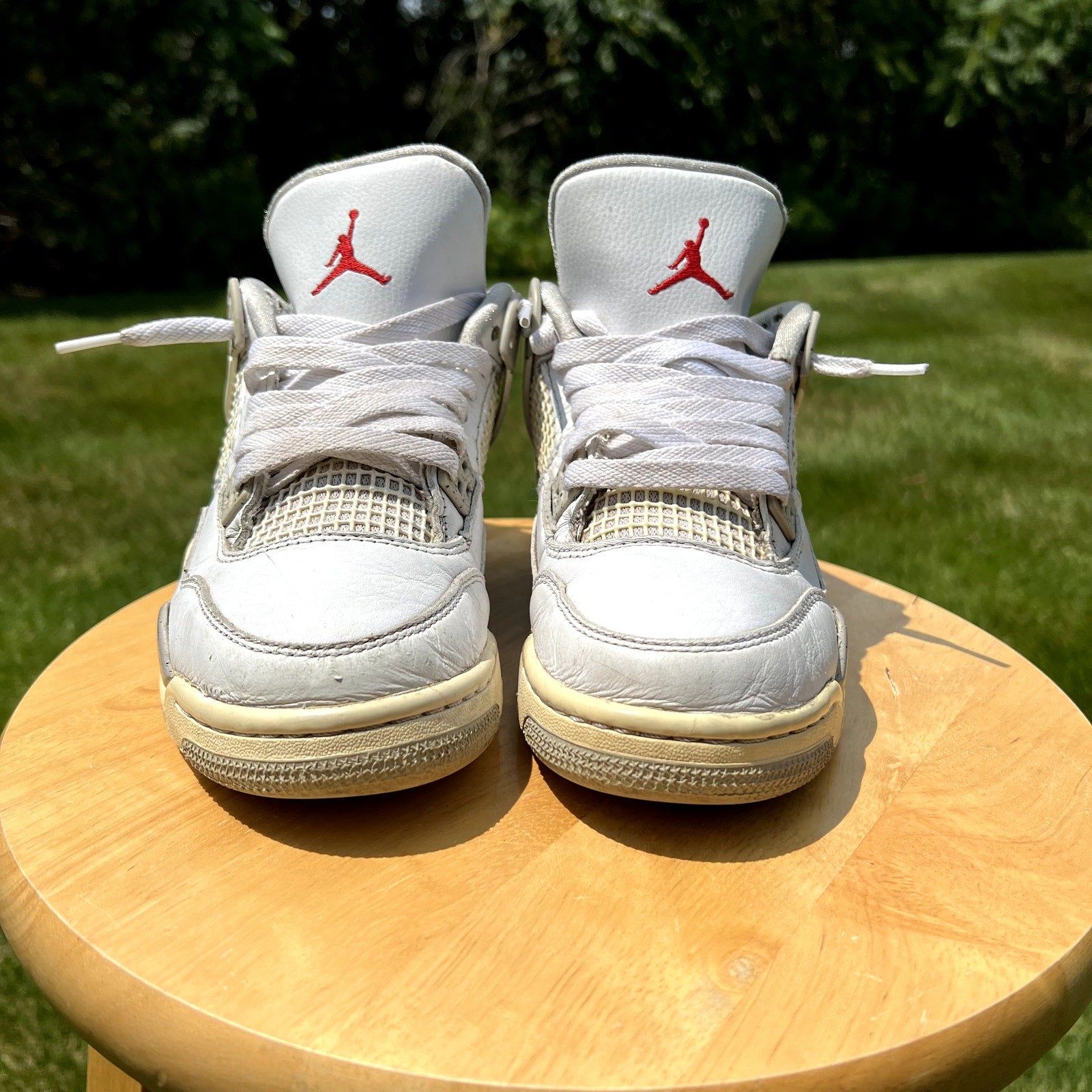 Air Jordan 4 Retro GS White Oreo Kids Shoes - Size 5