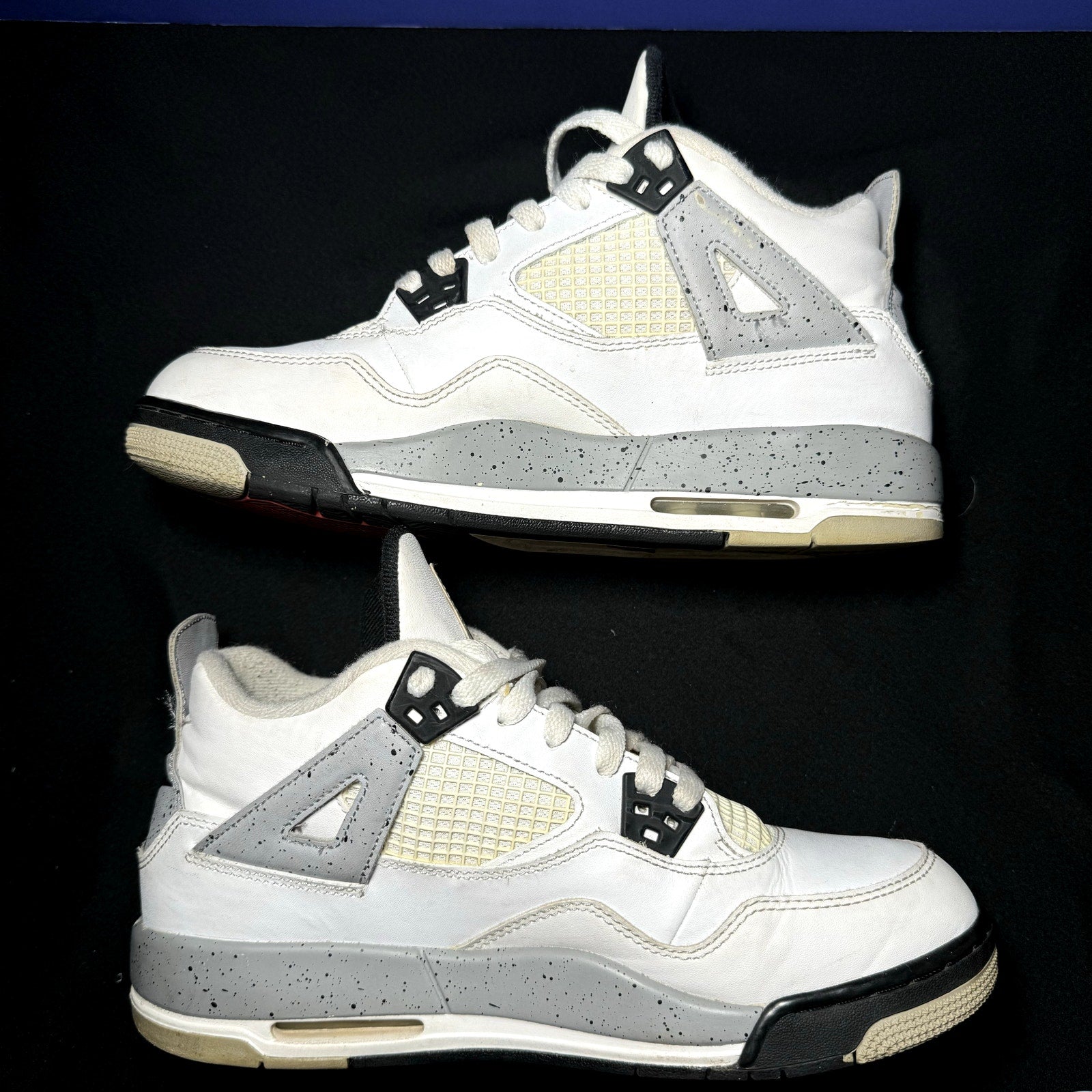 Air Jordan 4 Retro OG BG White Cement 2016 Kids Shoes - Size 7