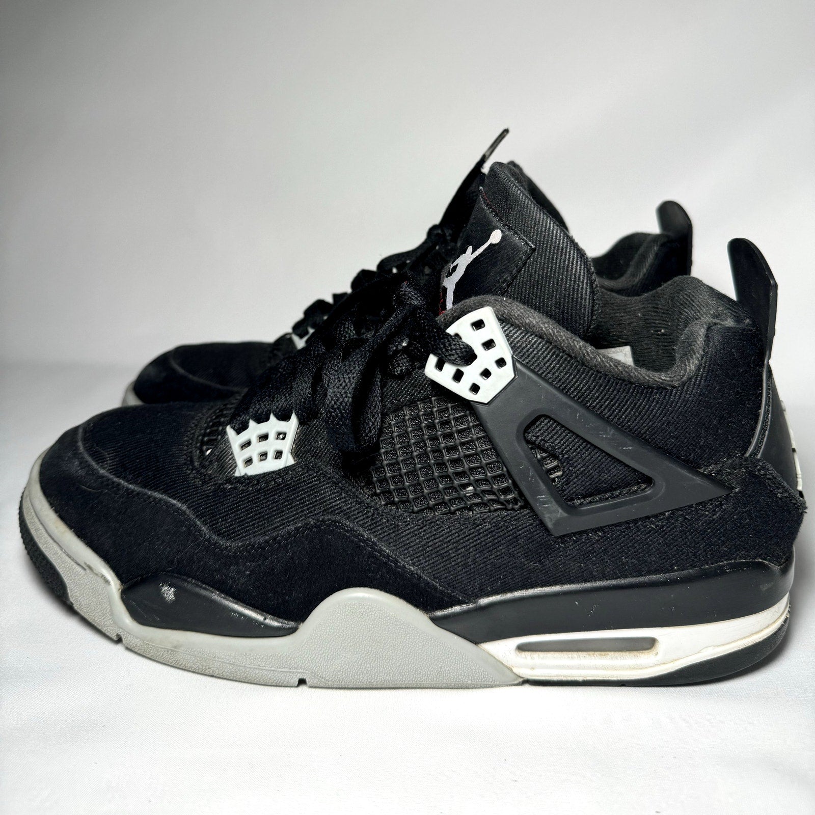 Air Jordan 4 Retro SE Black Canvas Men's Shoes - Size 9