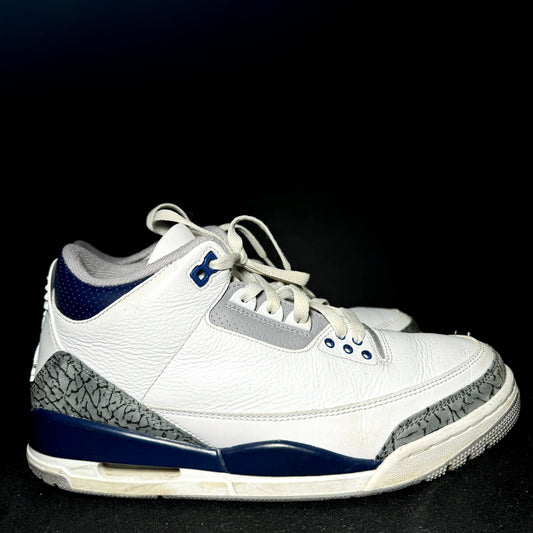 Air Jordan 3 Retro Midnight Navy Men's Shoes - Size 8.5