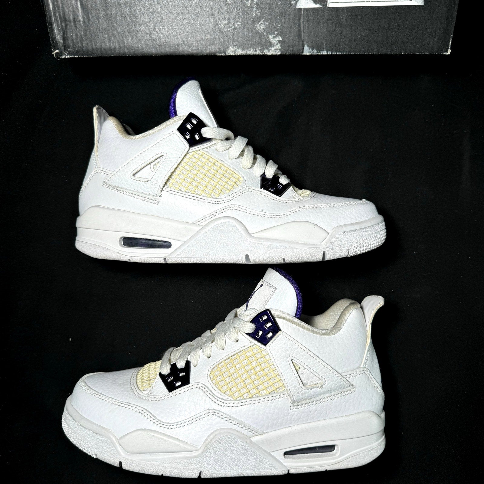 Air Jordan 4 Retro GS Purple Metallic 2020 Kids Shoes - Size 5