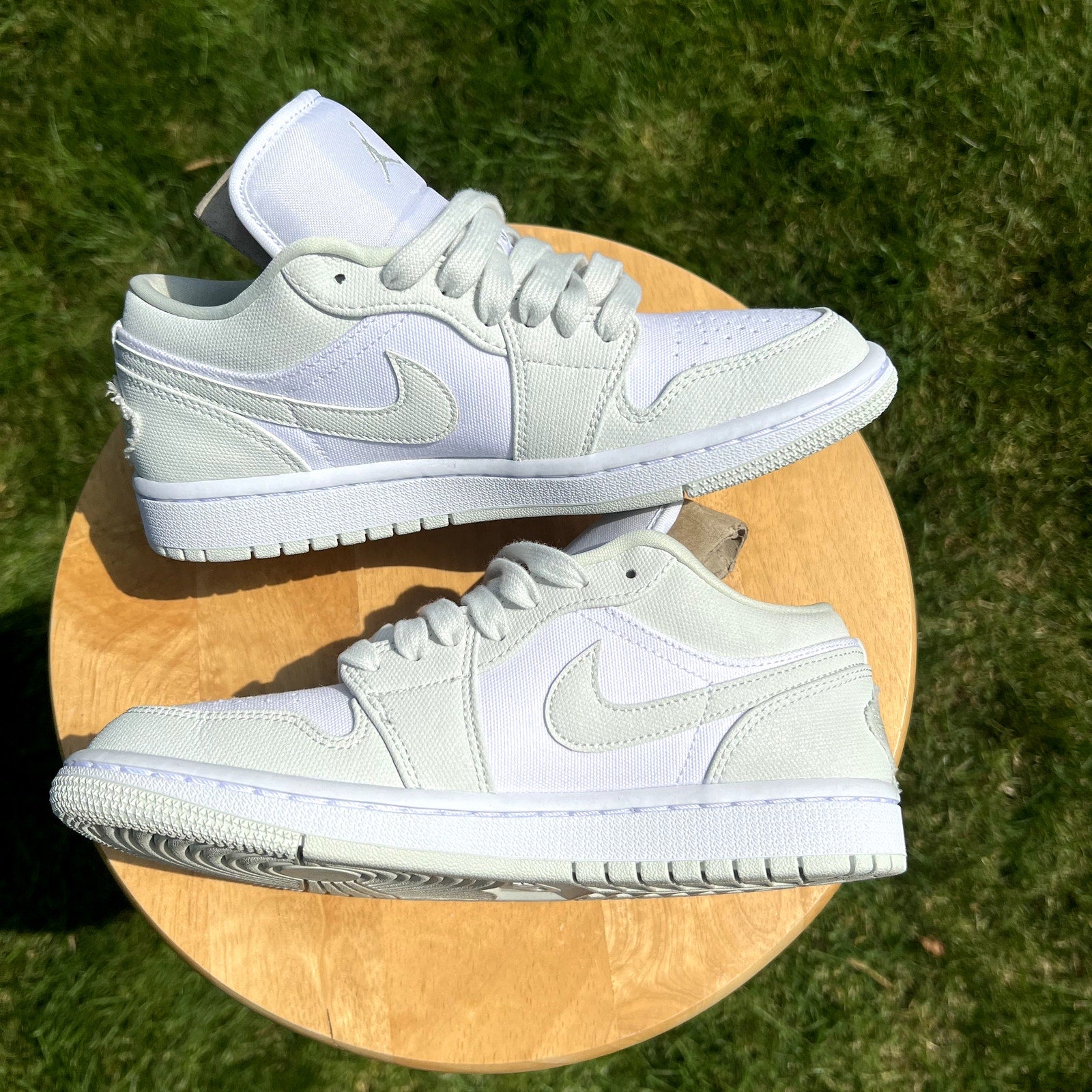 Wmns Air Jordan 1 Low Spruce Aura Women's Shoes - Size 7