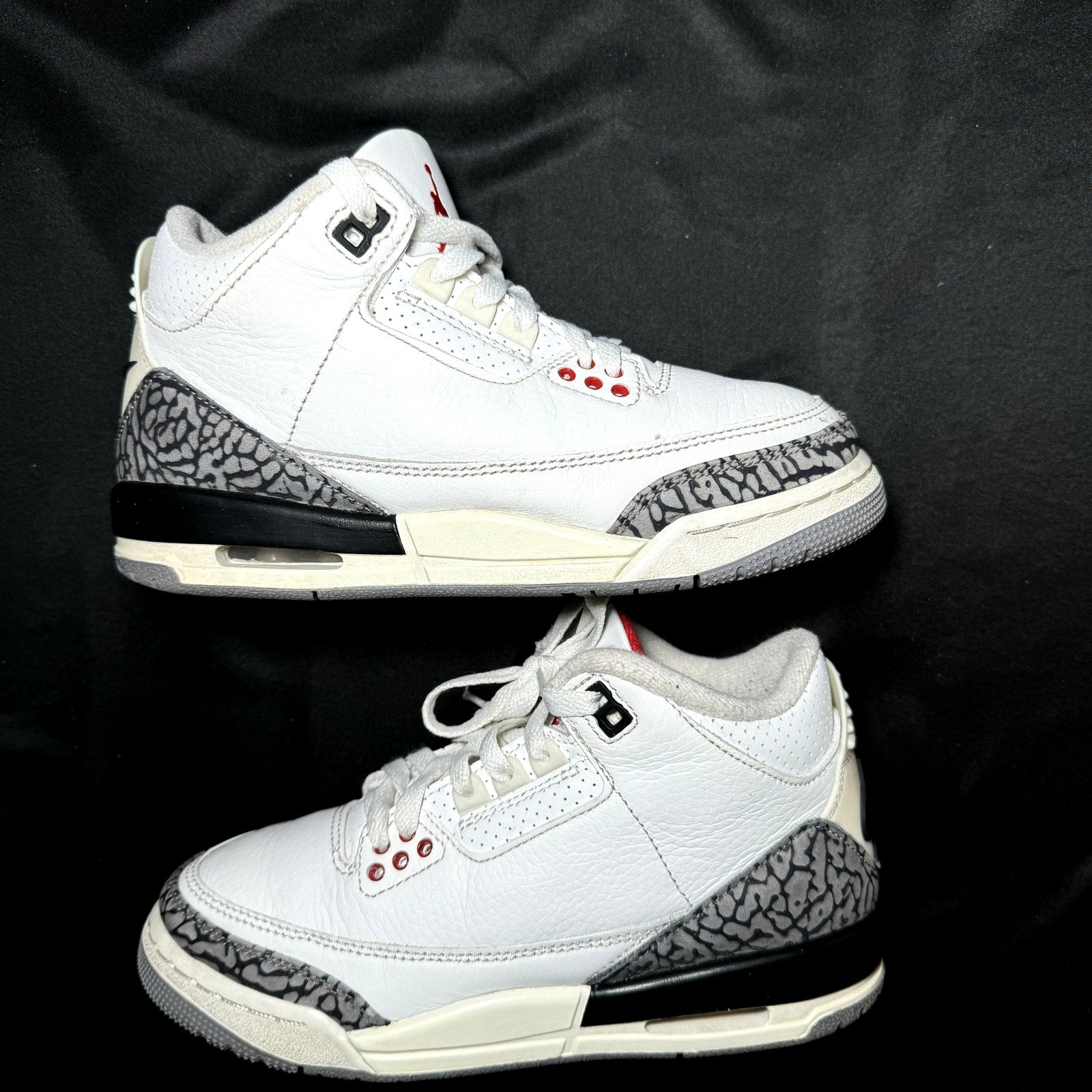 Air Jordan 3 Retro GS White Cement Reimagined Kids Shoes - Size 4