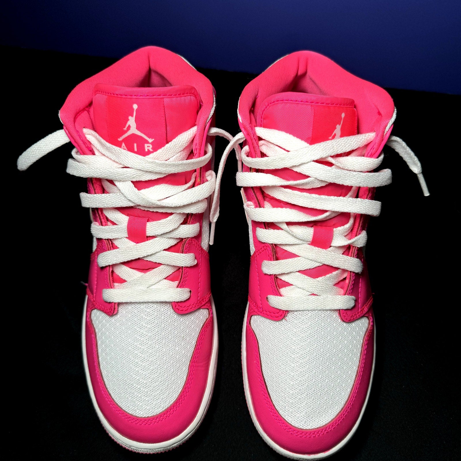 Air Jordan 1 Mid GS Hyper Pink Kids Shoes - Size 7