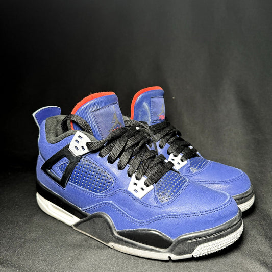 Air Jordan 4 Retro Winter GS Loyal Blue 2019 Kids Shoes - Size 6.5