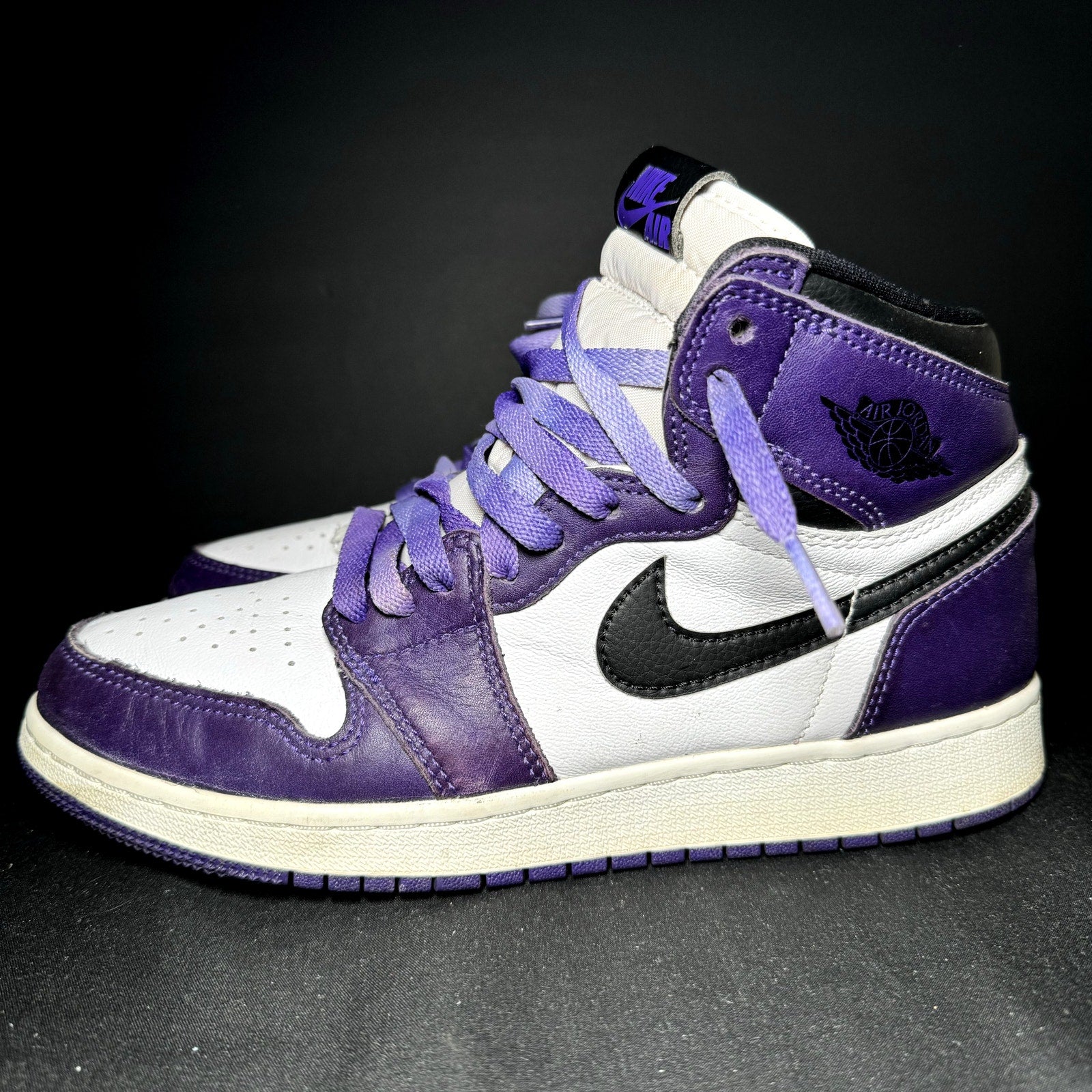 Air Jordan 1 Retro High OG GS Court Purple 2.0 Kids Shoes - Size 6.5