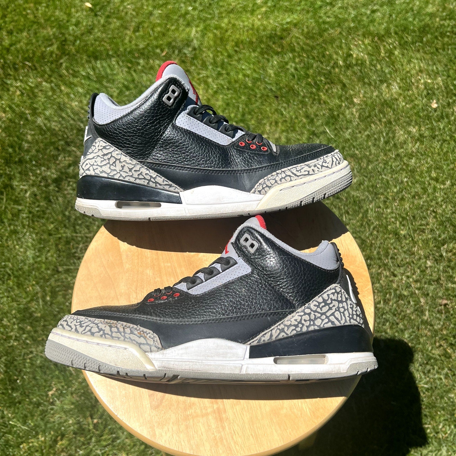 Air Jordan 3 Retro OG Black Cement 2018 Men's Shoes - Size 9.5