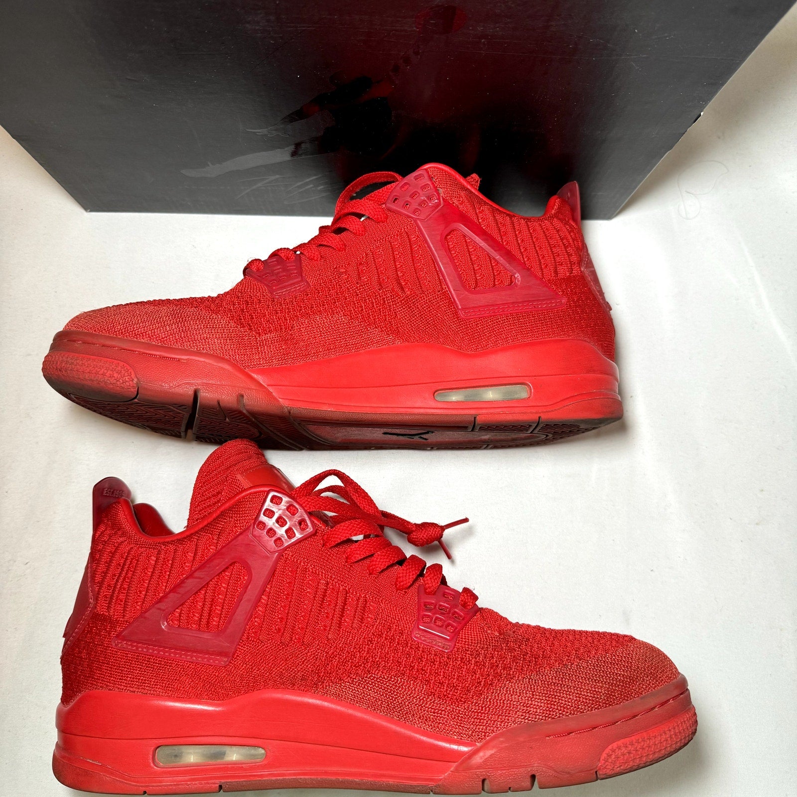 Air Jordan 4 Retro Flyknit University Red Men's Shoes - Size 10.5