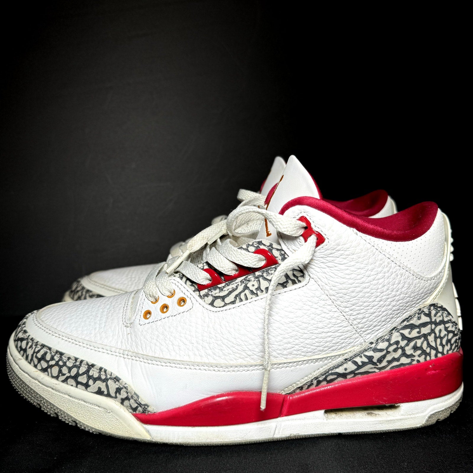 Air Jordan 3 Retro Cardinal Red Men's Shoes - Size 10.5