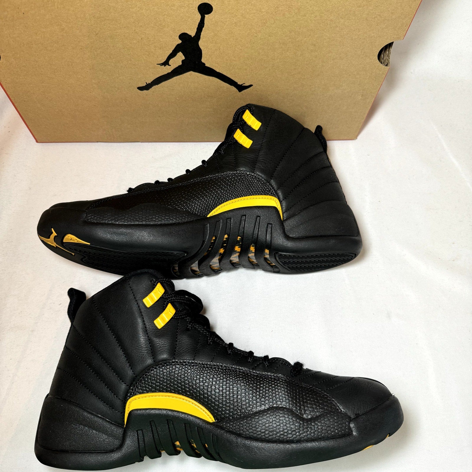 Air Jordan 12 Retro Black Taxi Men's Shoes - Size 10.5