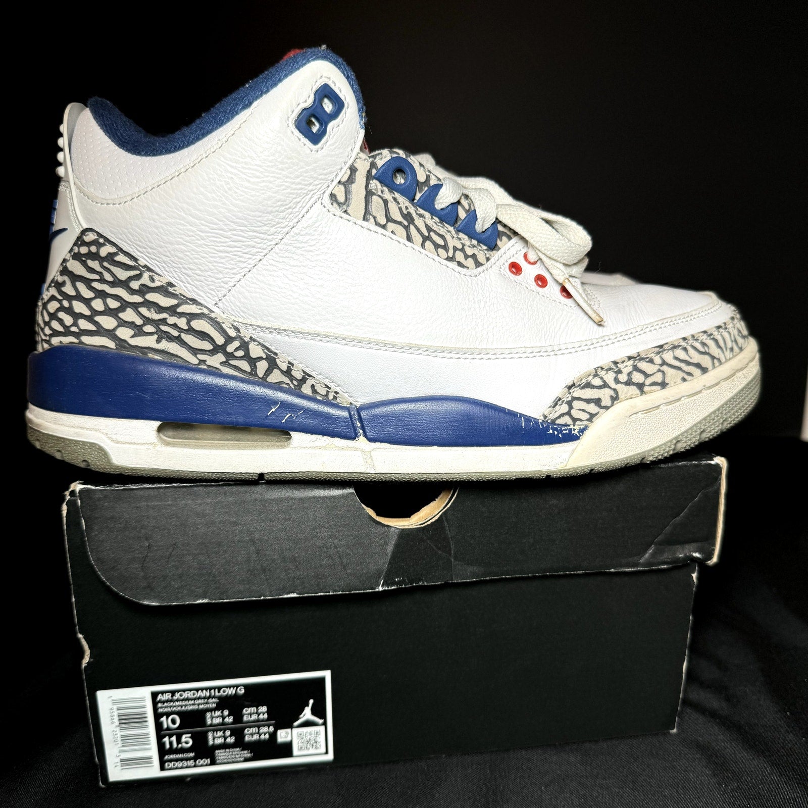 Air Jordan 3 Retro OG True Blue 2016 Men's Shoes - Size 10