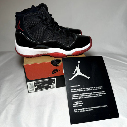 Air Jordan 11 Retro GS Bred 2019 Kids Shoes - Size 4