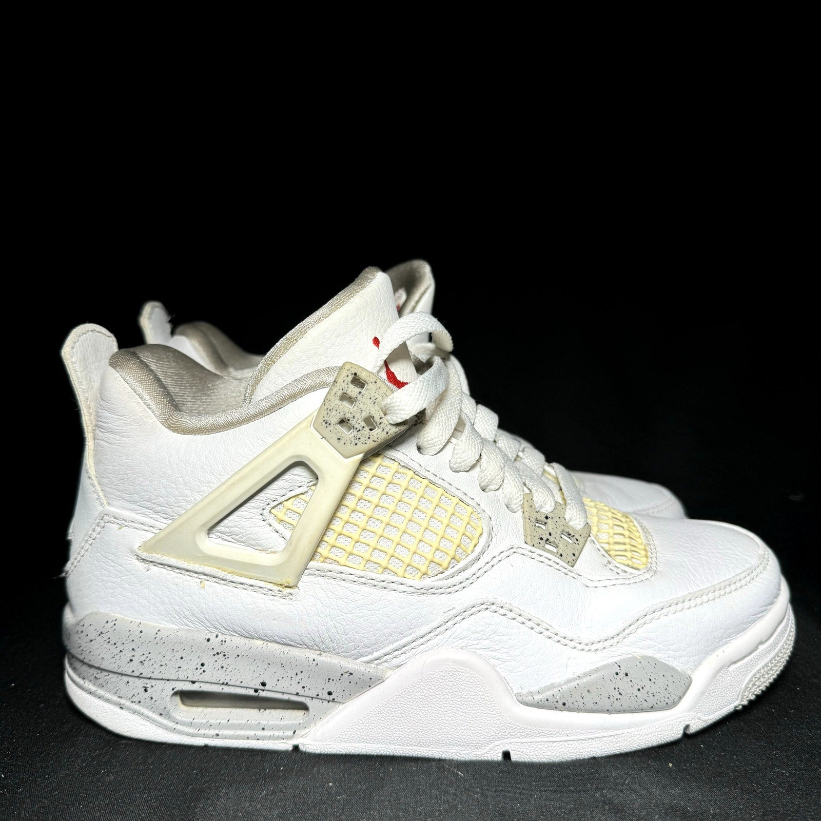 Air Jordan 4 Retro GS White Oreo Kids Shoes - Size 4