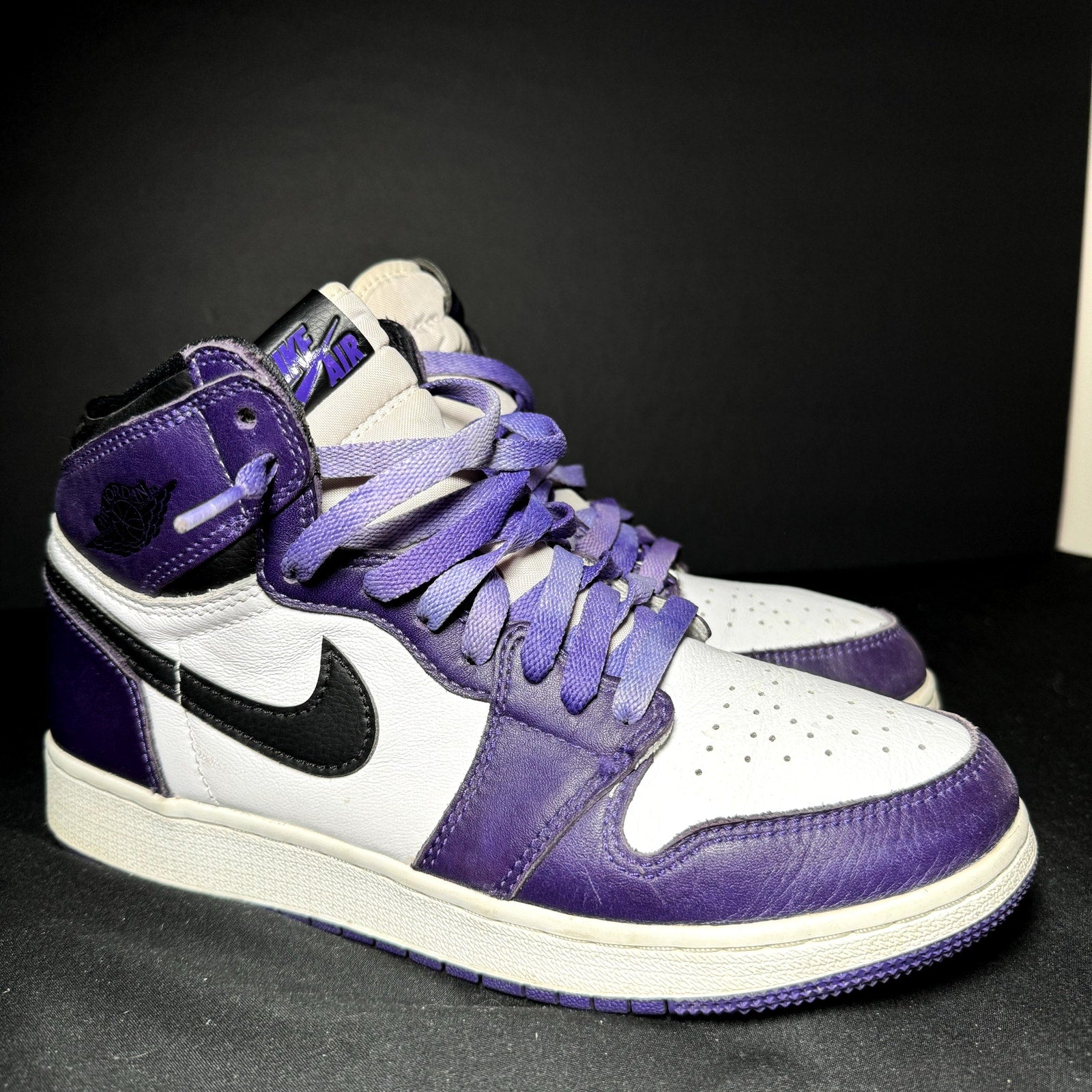 Air Jordan 1 Retro High OG GS Court Purple 2.0 Kids Shoes - Size 6.5