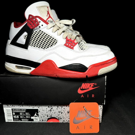 Air Jordan 4 Retro OG Fire Red 2020 Men's Shoes - Size 9