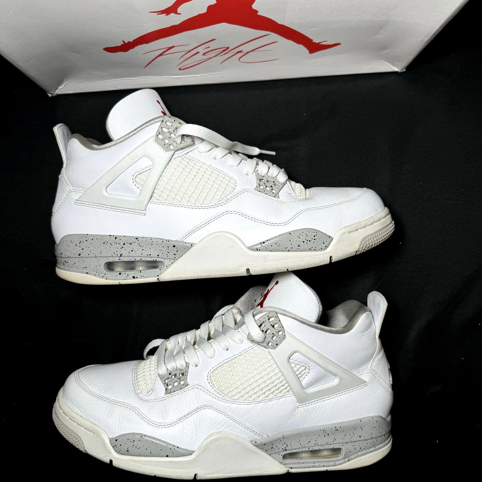 Air Jordan 4 Retro White Oreo Men's Shoes - Size 12