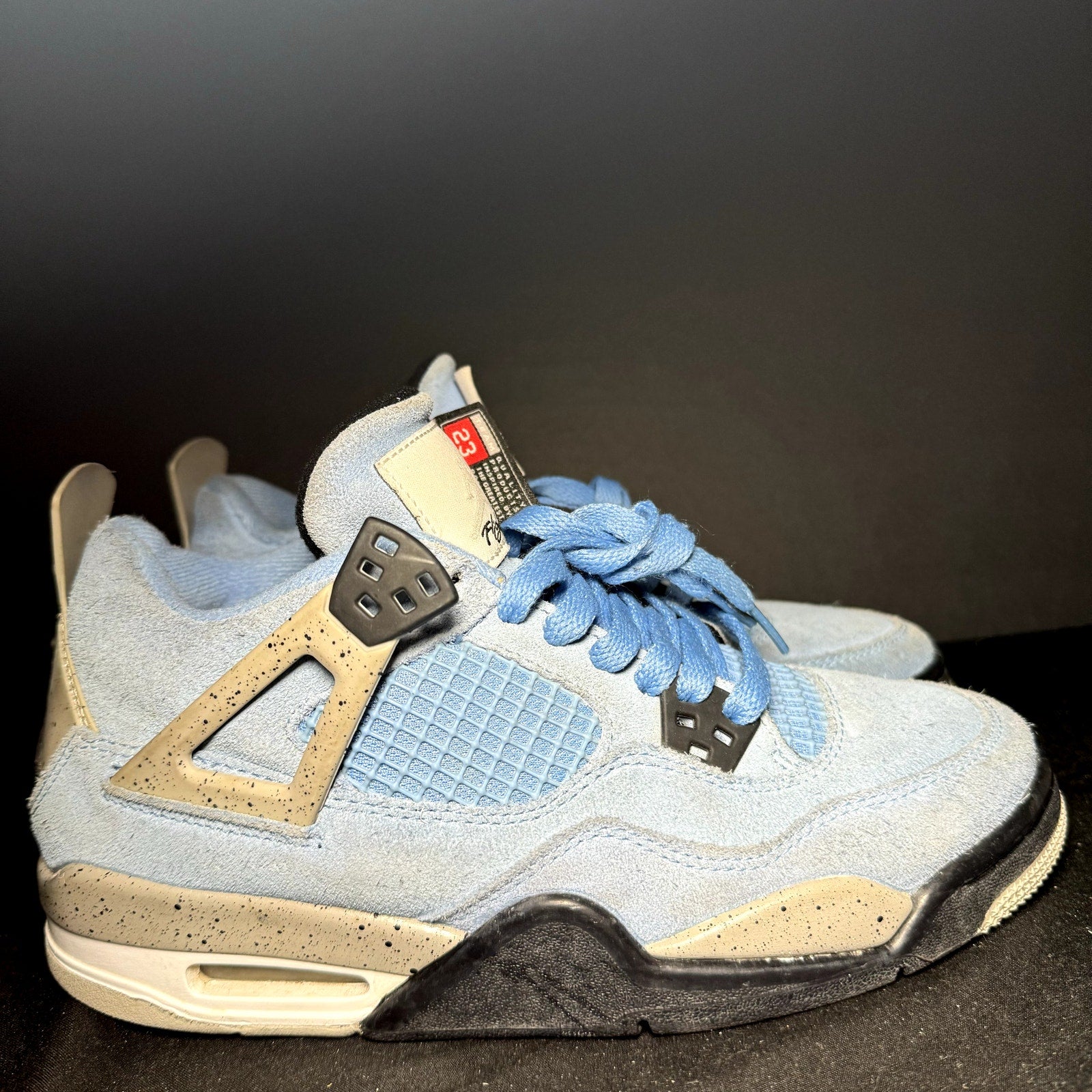 Air Jordan 4 Retro GS University Blue Kids Shoes - Size 5.5