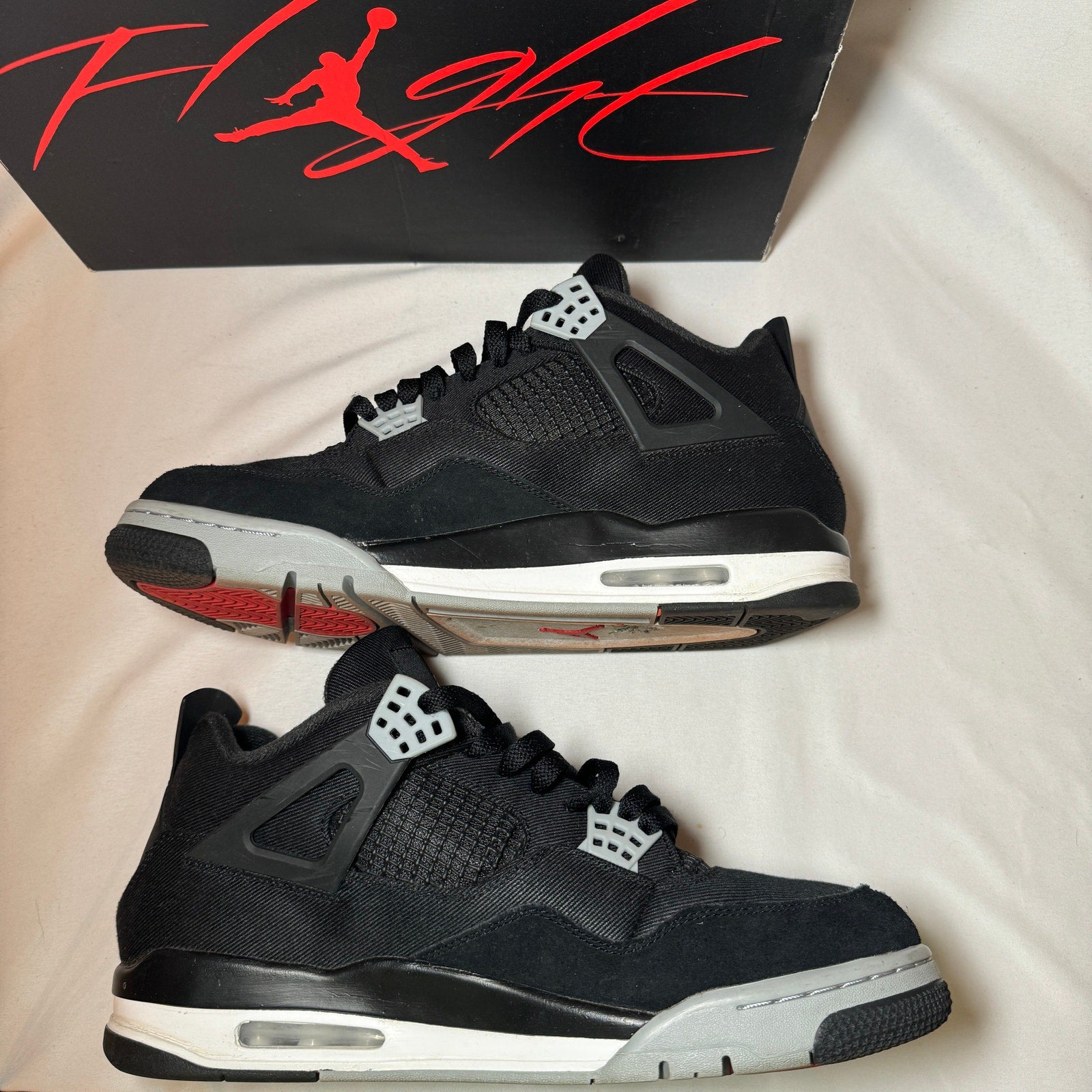 Air Jordan 4 Retro SE Black Canvas Men's Shoes - Size 12