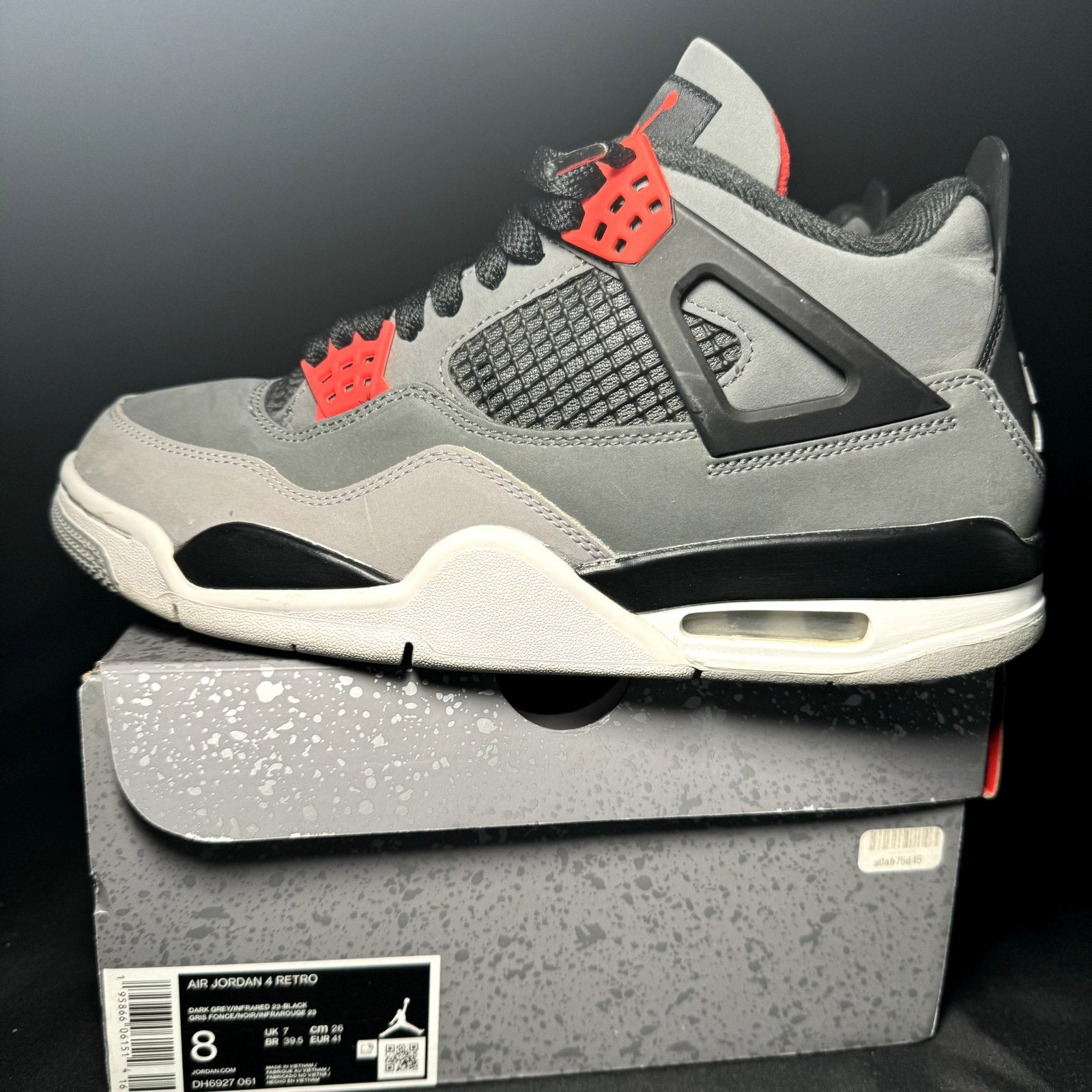 Air Jordan 4 Retro Infrared Men's Shoes - Size 8