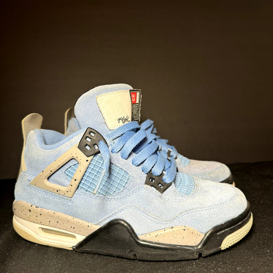 Air Jordan 4 Retro GS University Blue Kids Shoes - Size 4