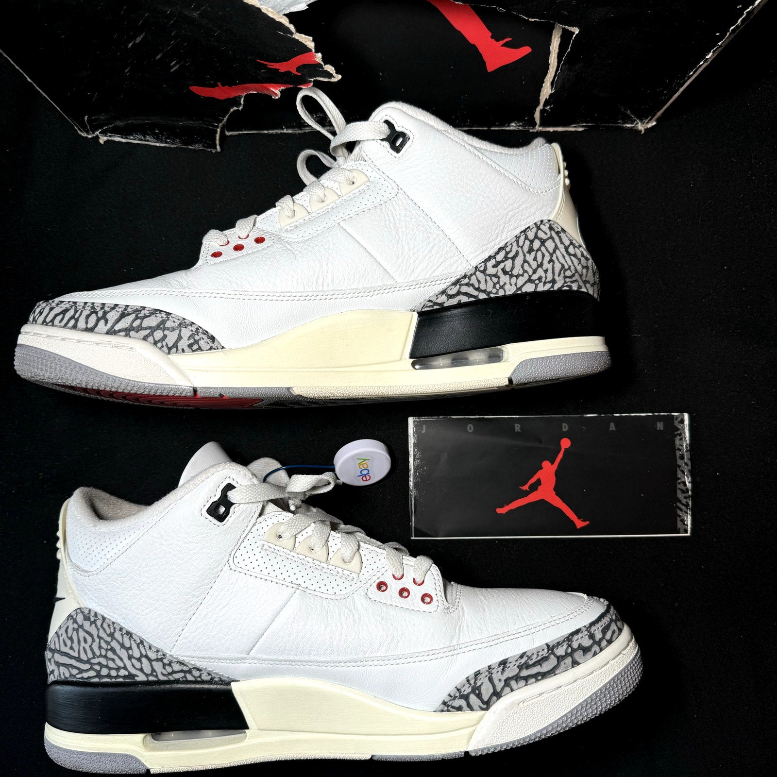 Air Jordan 3 Retro White Cement Reimagined Men's Shoes - Size 12