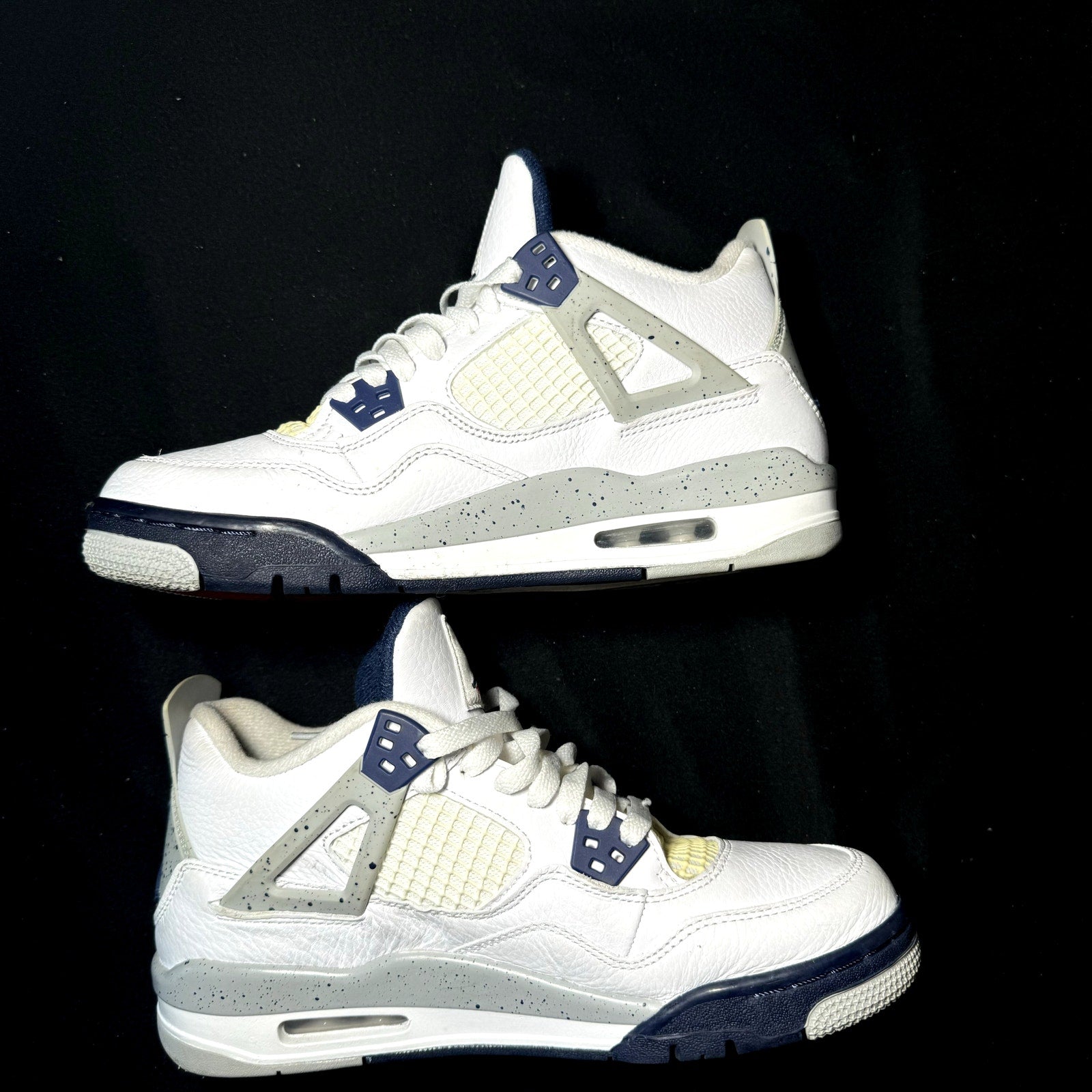 Air Jordan 4 Retro GS Midnight Navy Kids Shoes - Size 7