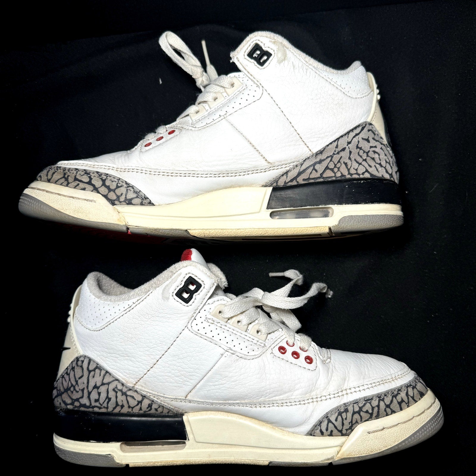 Air Jordan 3 Retro GS White Cement Reimagined Kids Shoes - Size 6.5