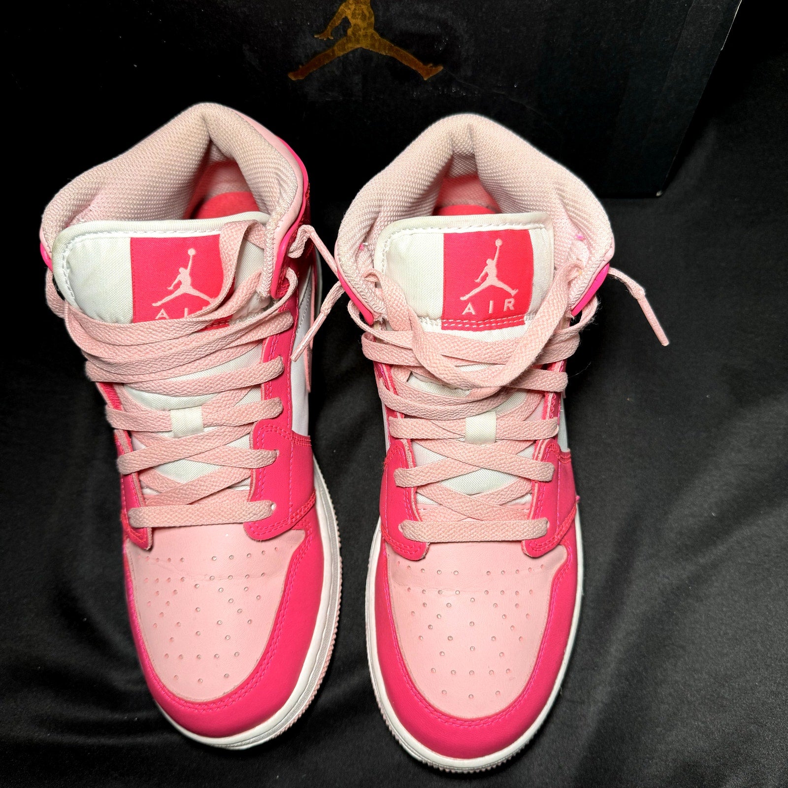 Air Jordan 1 Mid GS Fierce Pink Kids Shoes - Size 6.5