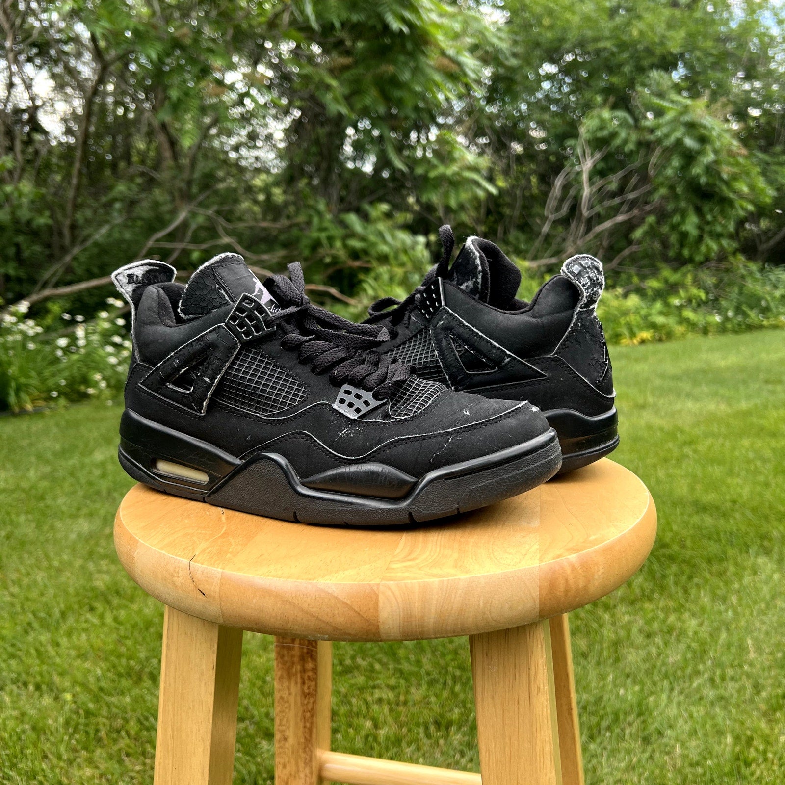 Air Jordan 4 Retro Black Cat 2006 Men's Shoes - Size 9