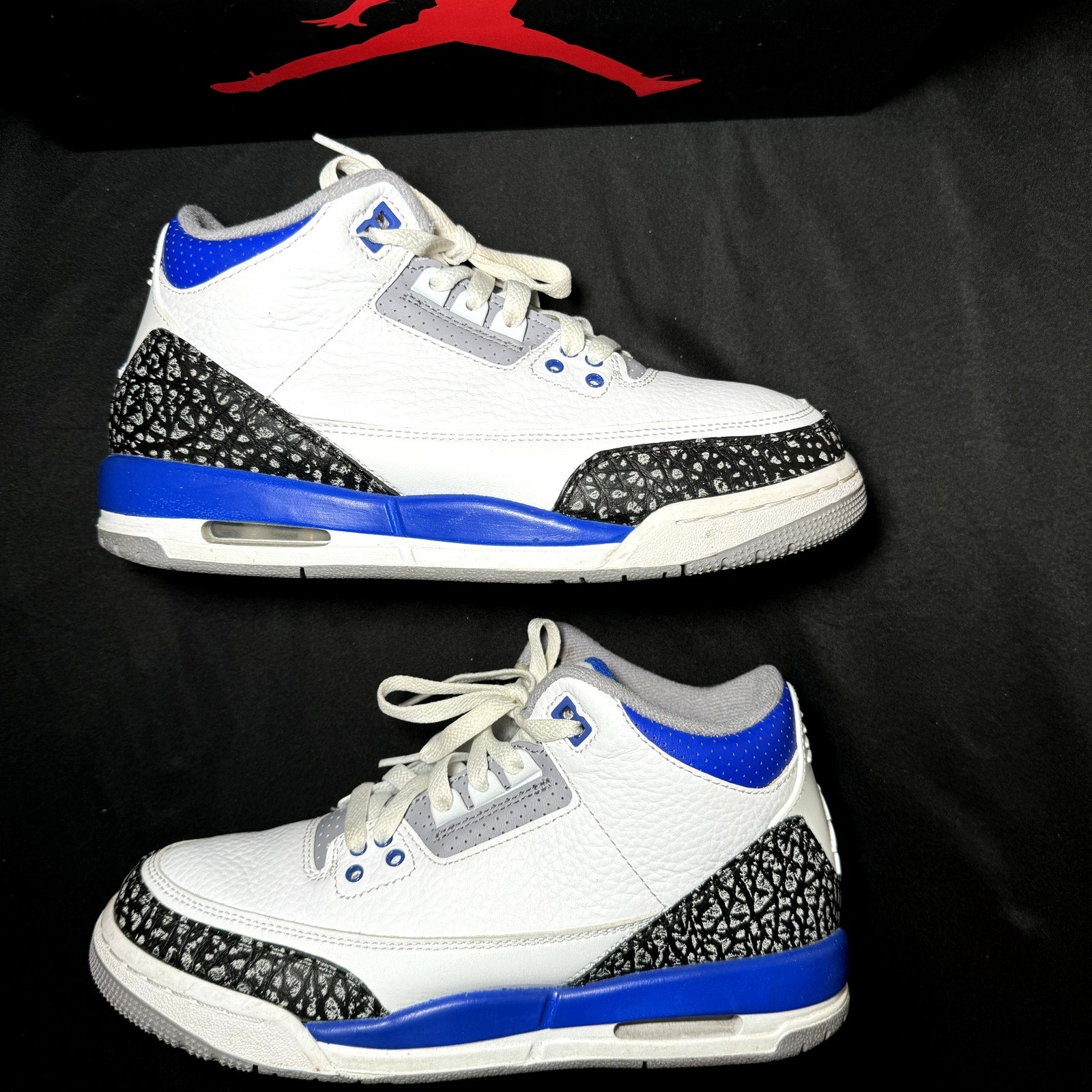 Air Jordan 3 Retro GS Racer Blue Kids Shoes - Size 6.5