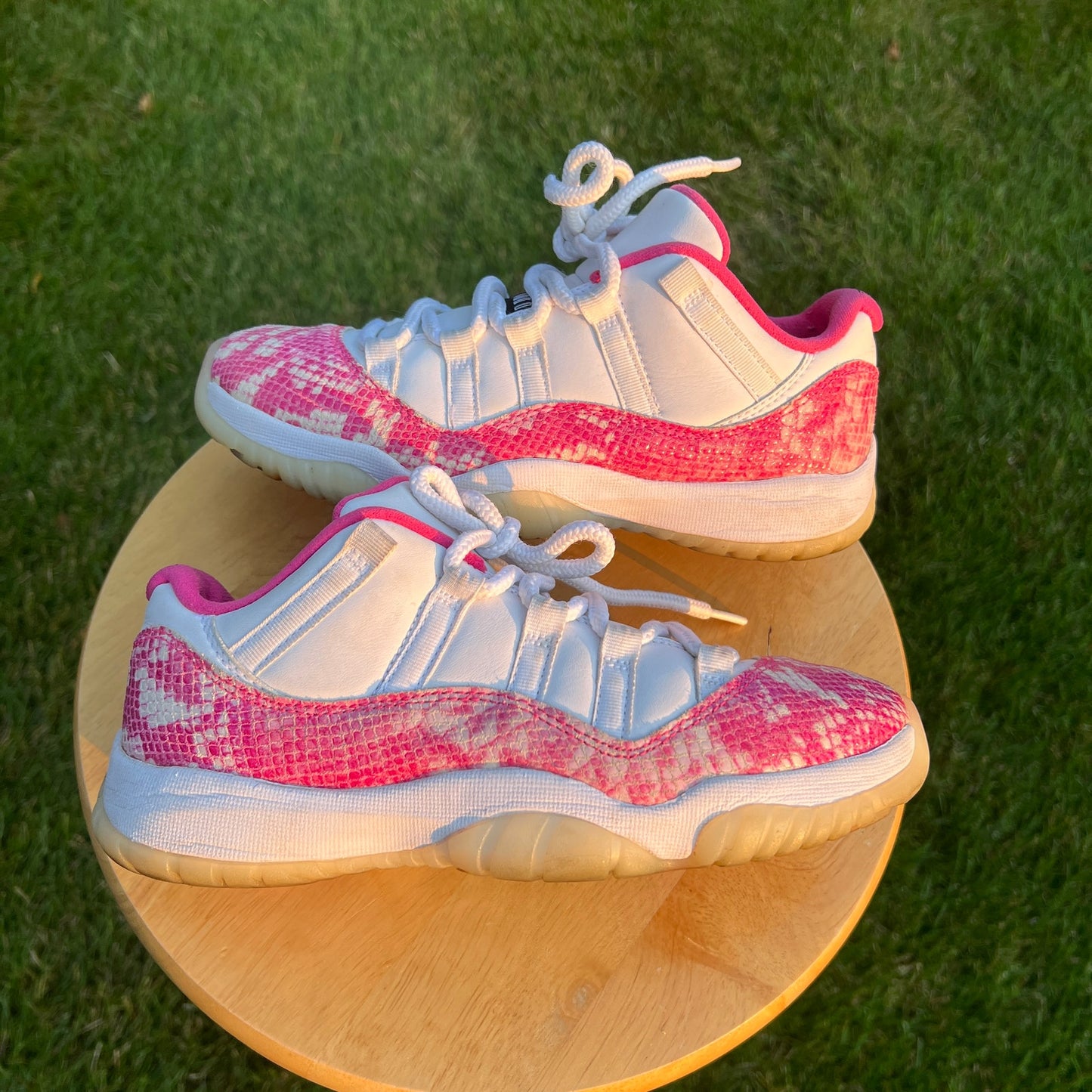 Air Jordan 11 Retro Low Pink Snakeskin Women's Shoes - Size 7