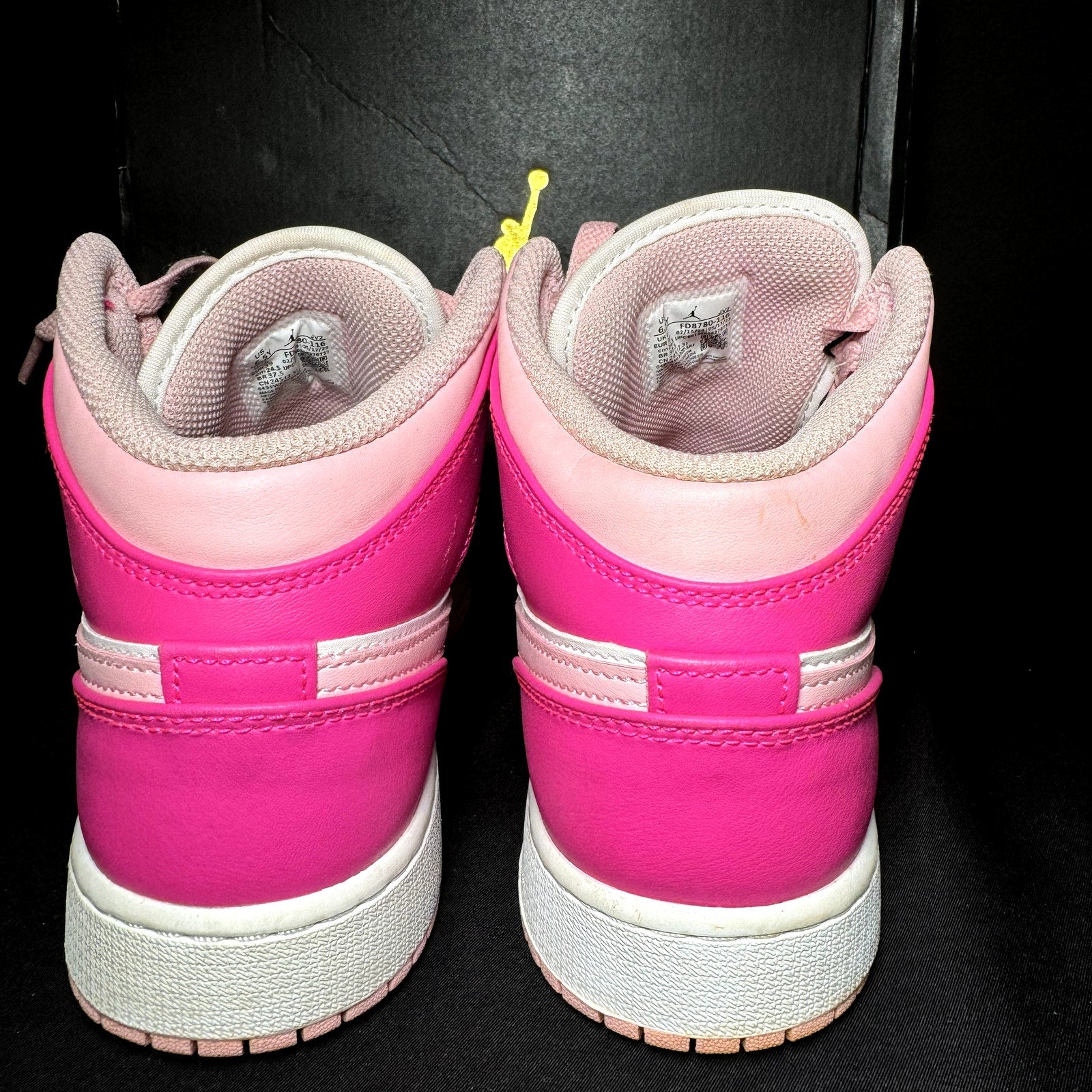 Air Jordan 1 Mid GS Fierce Pink Kids Shoes - Size 6.5