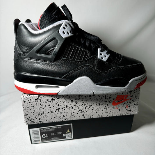 Air Jordan 4 Retro GS Bred Reimagined Kids Shoes - Size 6.5