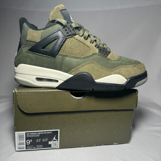 Air Jordan 4 Retro SE Craft Olive Men's Shoes - Size 9.5