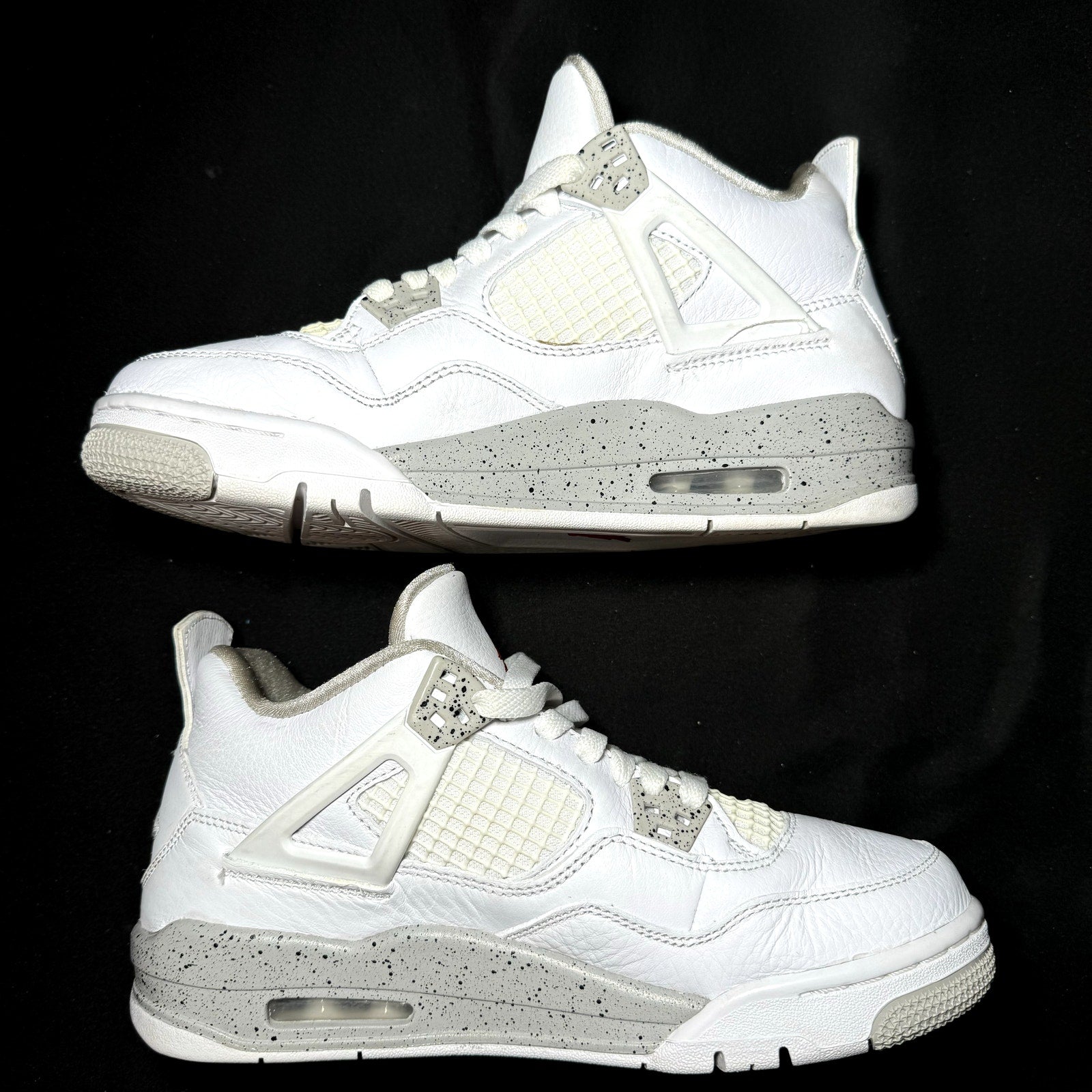 Air Jordan 4 Retro GS White Oreo 2021 Kids Shoes - Size 6.5