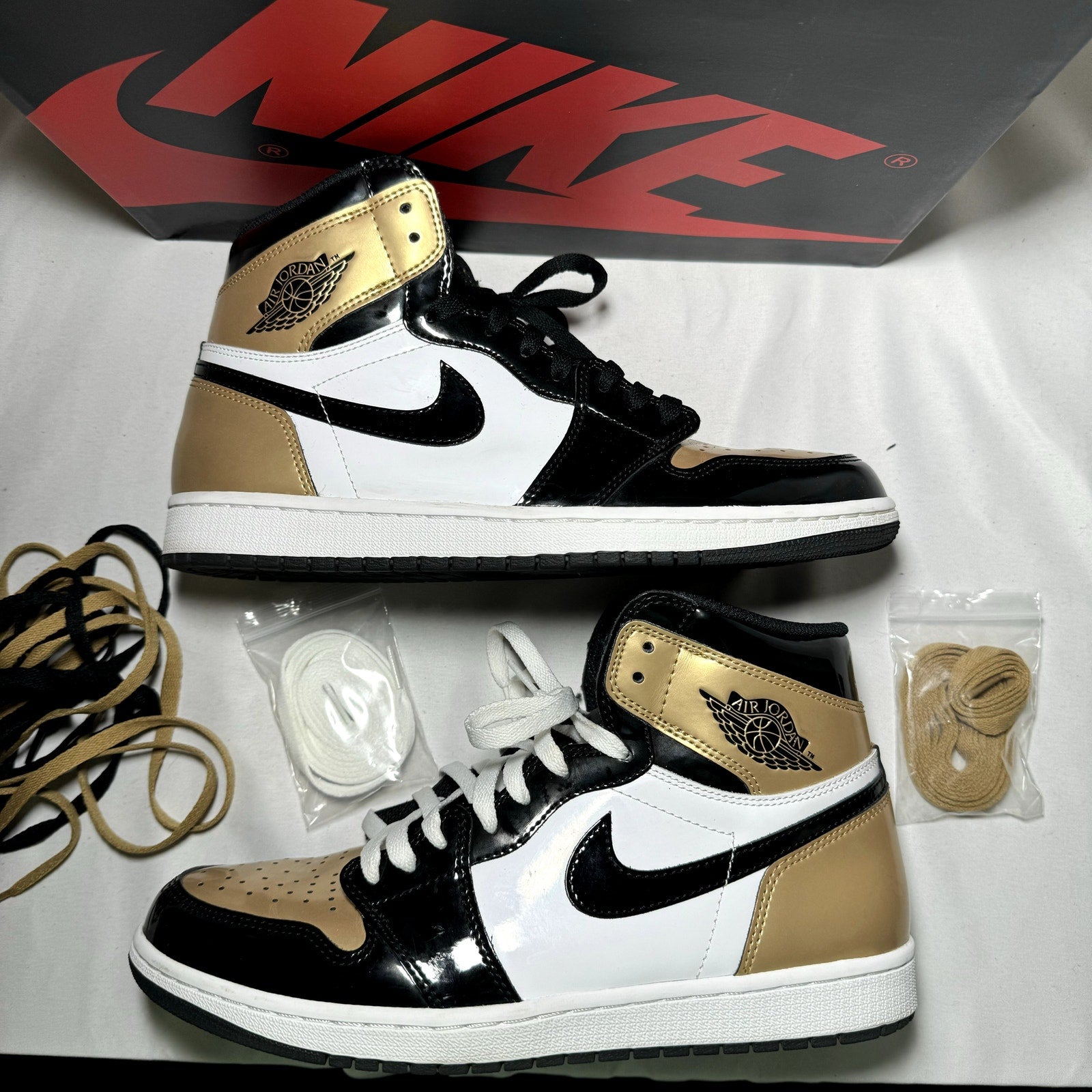 Air Jordan 1 Retro High OG NRG Gold Toe Men's Shoes - Size 10.5