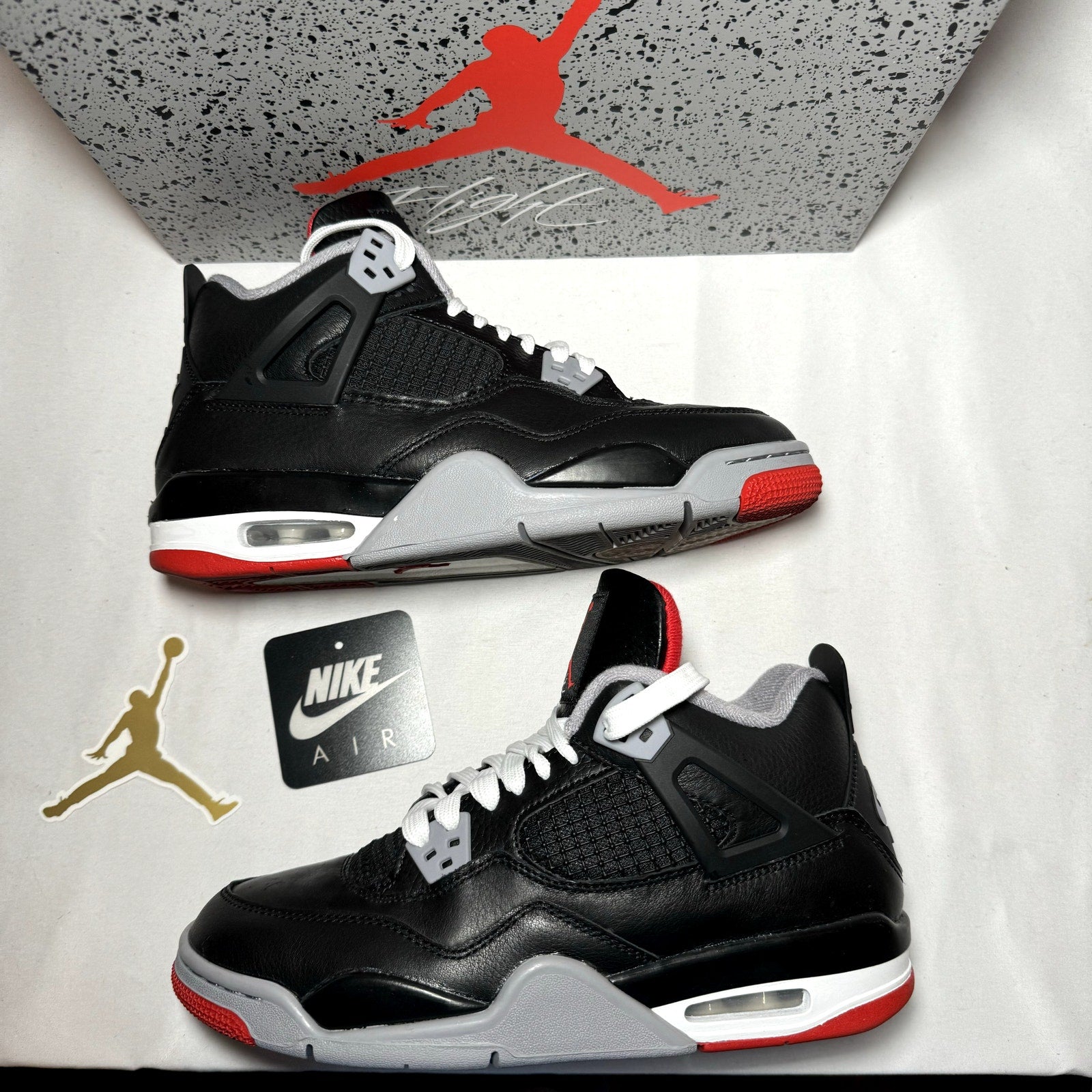 Air Jordan 4 Retro GS Bred Reimagined Kids Shoes - Size 7