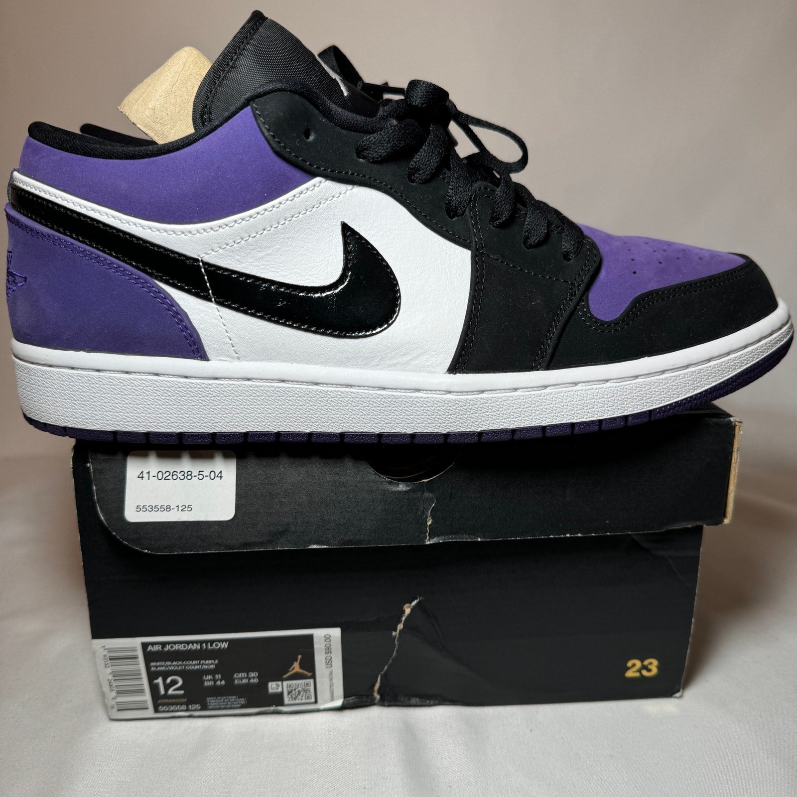 Air Jordan I Low Court Purple Men's Shoes - Size 12