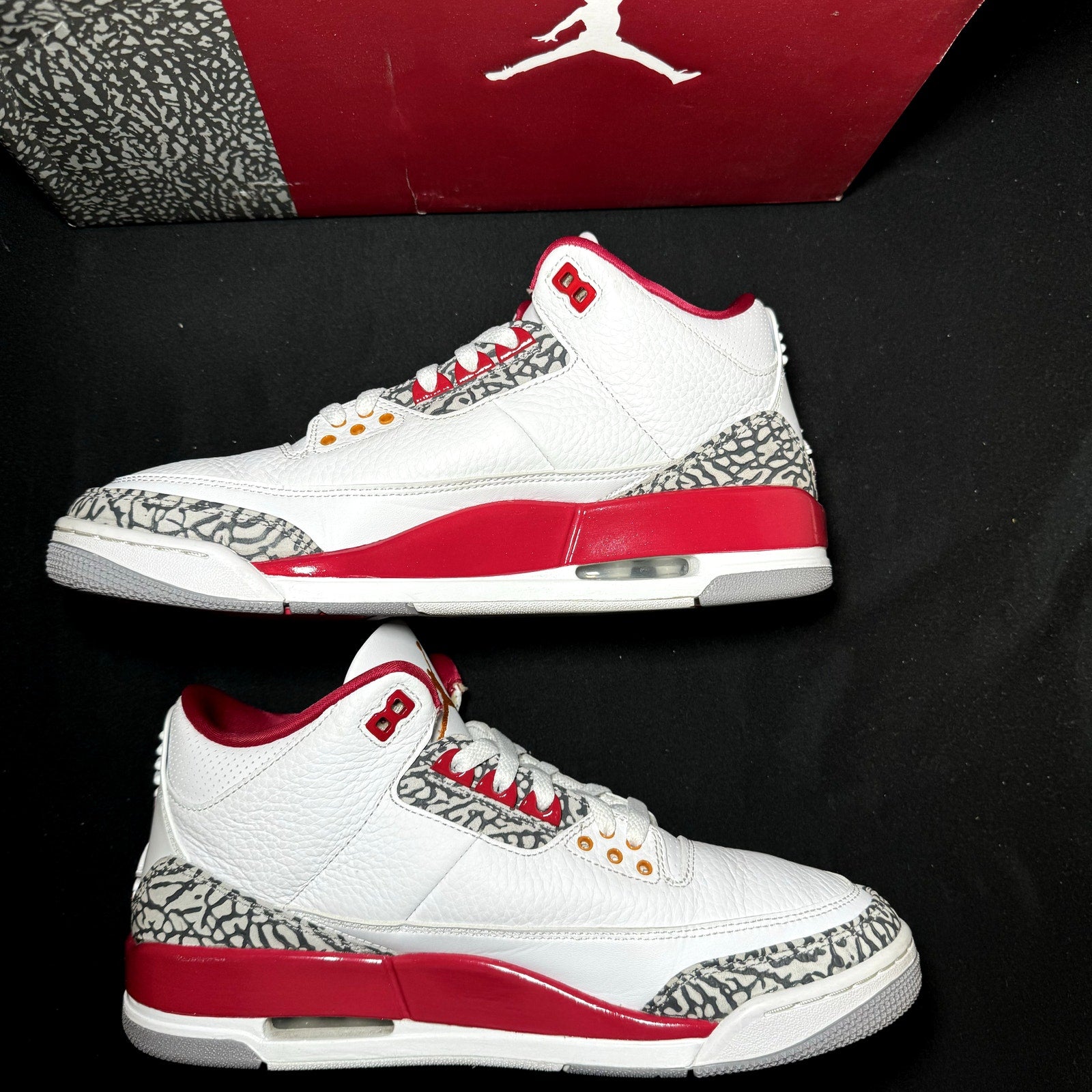 Air Jordan 3 Retro Cardinal Red Men's Shoes - Size 10.5