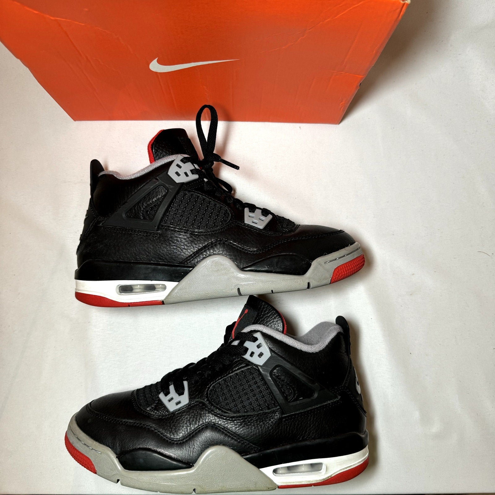 Air Jordan 4 Retro GS Bred Reimagined Kids Shoes - Size 6