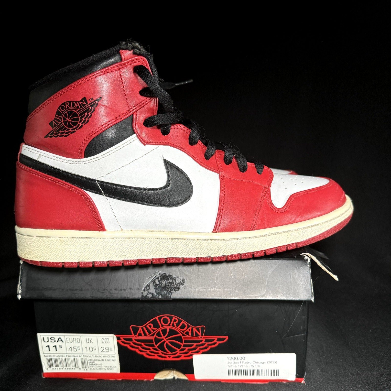 Air Jordan 1 Retro High Chicago 2013 Men's Shoes  - Size 11.5