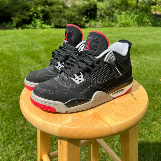 Air Jordan 4 Retro OG GS Bred 2019 Kids Shoes - Size 5.5