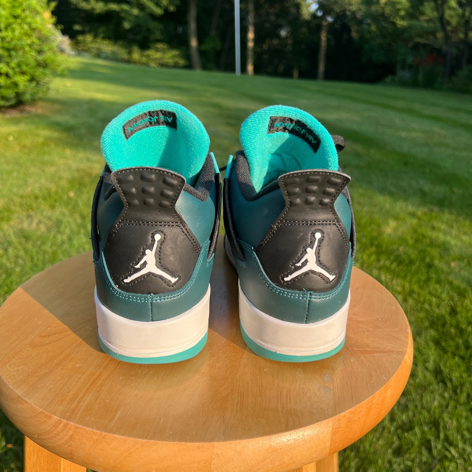 Air Jordan 4 Retro BG Teal Kids Shoes - Size 7