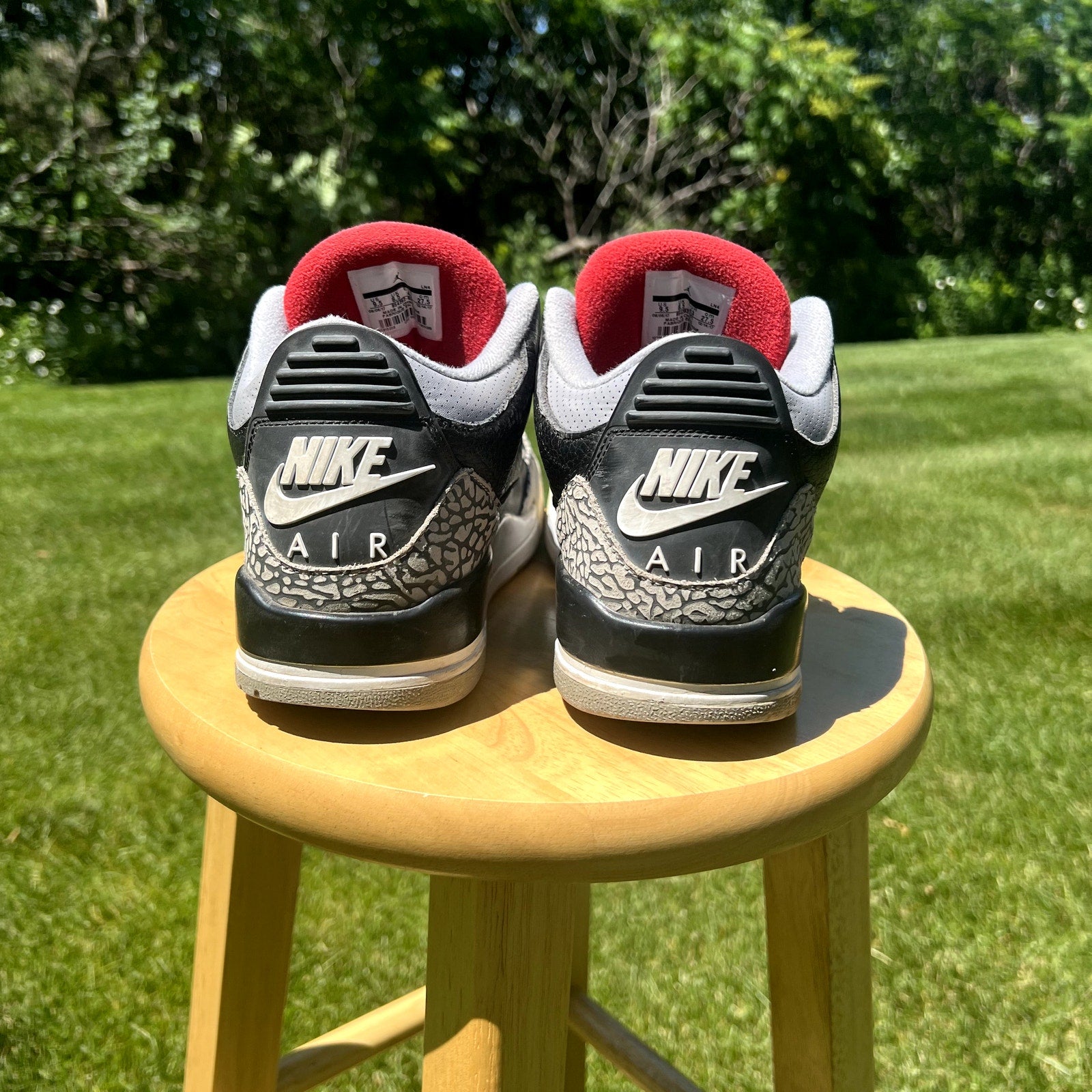 Air Jordan 3 Retro OG Black Cement 2018 Men's Shoes - Size 9.5